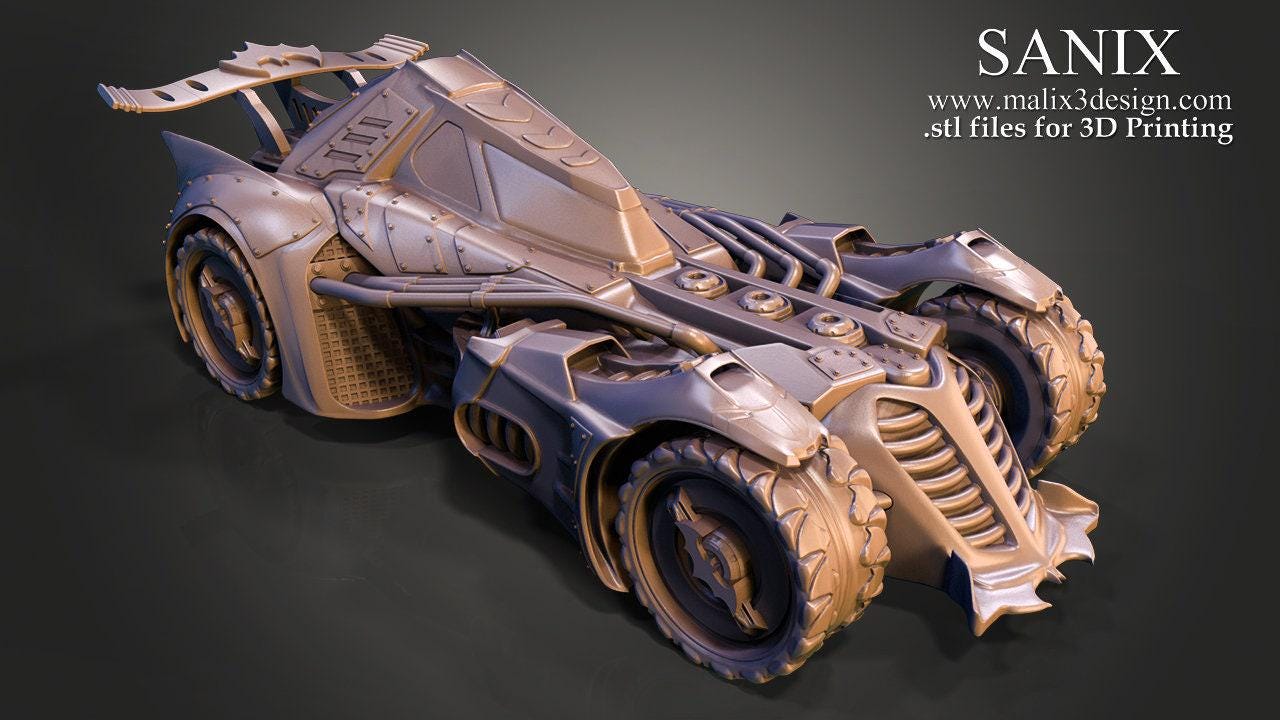 Batmobil 3D Print Collectible: Iconic Gotham City Vehicle Replica
