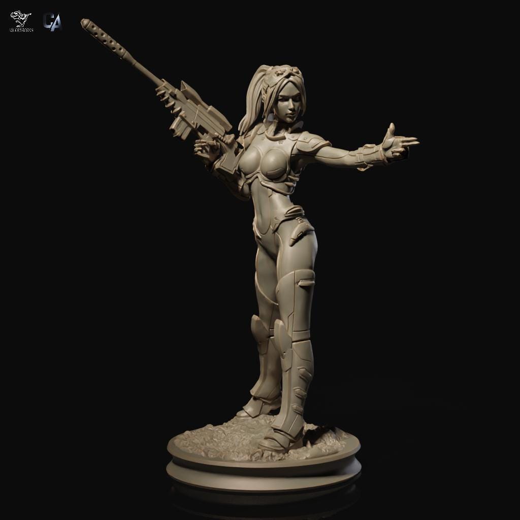 Precision Perfect: Nova Sniper 3D Print Collectible Figurine – Elite Sci-Fi Resin Display Piece