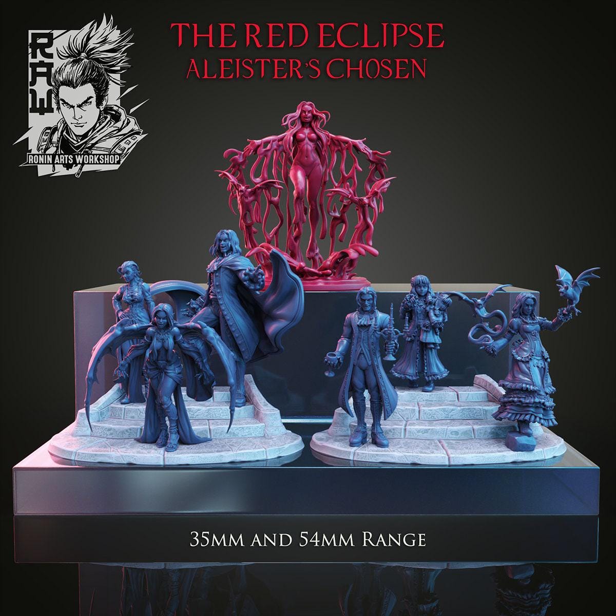 Vampire Lord Aleister and his Brides Iris Pin Up 3D Print Collectible Resin Statue Figure SFW NSFW