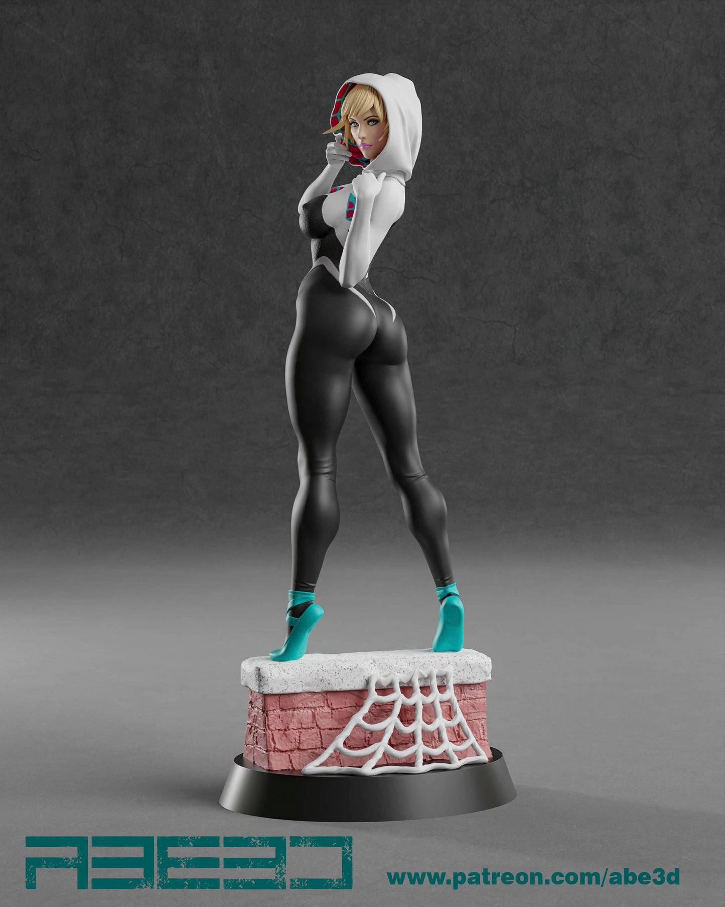 Swing into Action: Spider Gwen 3D Print Collectible Resin Statue - Epic Spider-Verse Marvel Figure