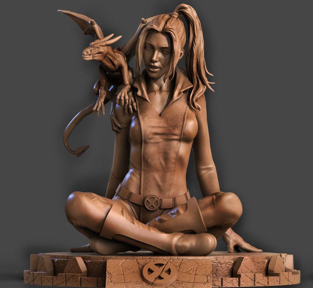 Mutant Phase-Shifter: Kitty Pryde 3D Printed Statue Collectible – X-Men Heroine (NSFW)