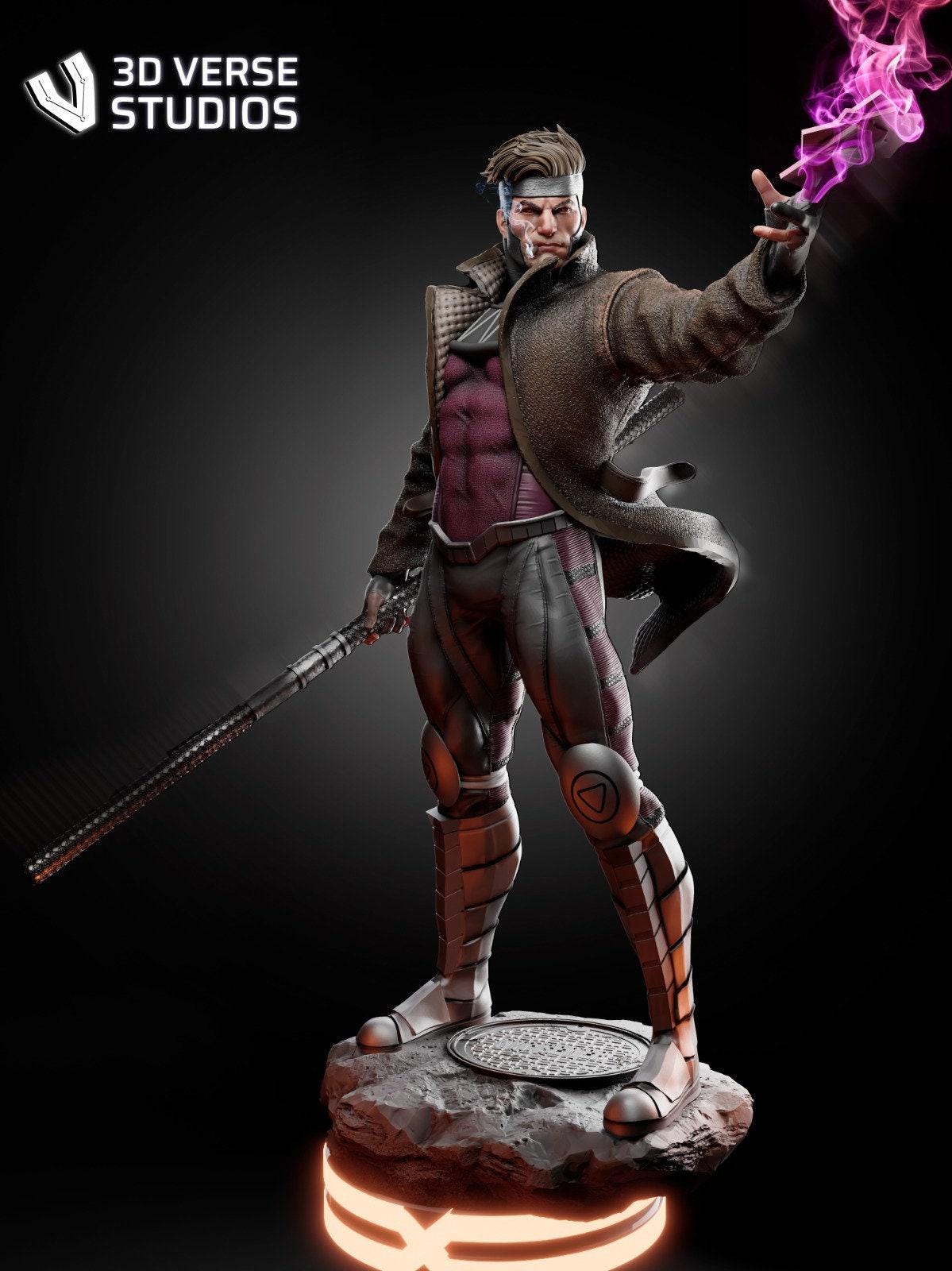 Gambit 3D Printed Collectible Statue: Unleash the X-Men's Cajun Charm – Epic Marvel Figure for Fans