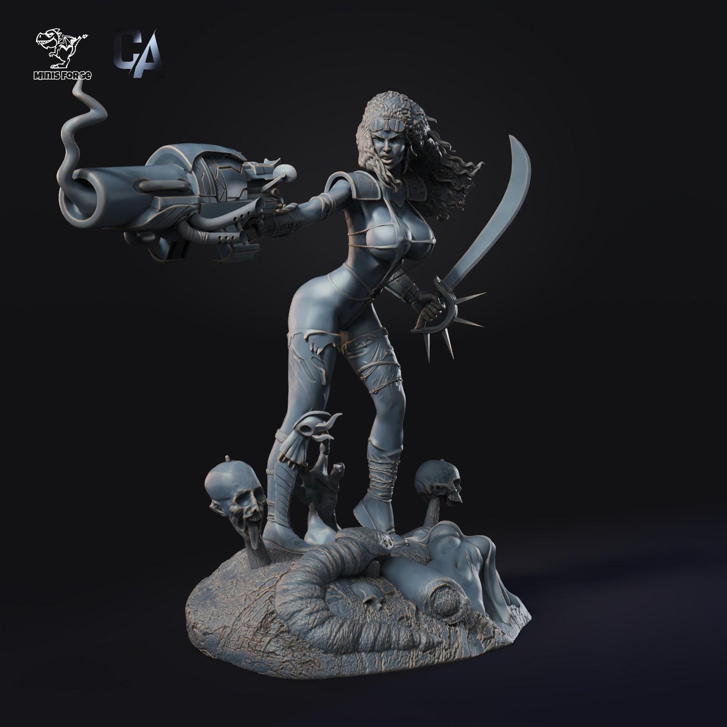 Exclusive Julie Strain Heavy Metal F.A.K.K. 2 3D Printed Statue: Iconic Adult Sci-Fi Collectible NSFW
