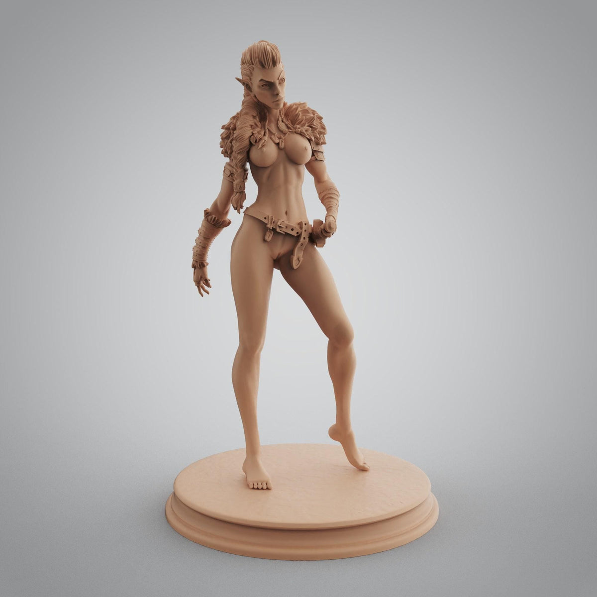 Elf Barbarian Warrior NSFW 3D Printed Statue – Mature Fantasy Resin Collectible, Made to Order for Adult Collectors