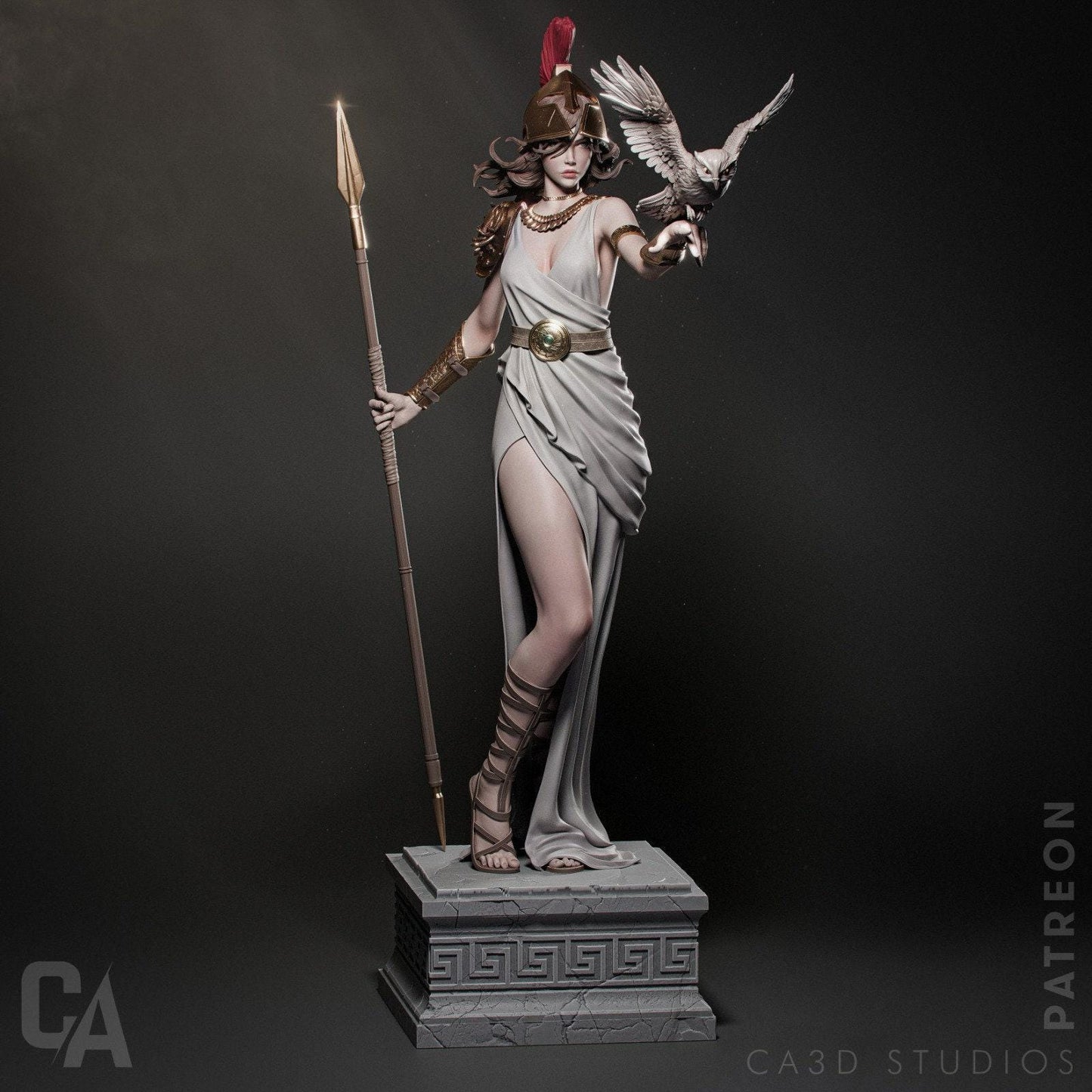 Exquisite Athena 3D Printed Statue: Goddess of Wisdom & War Greek Mythology Collectible Figure