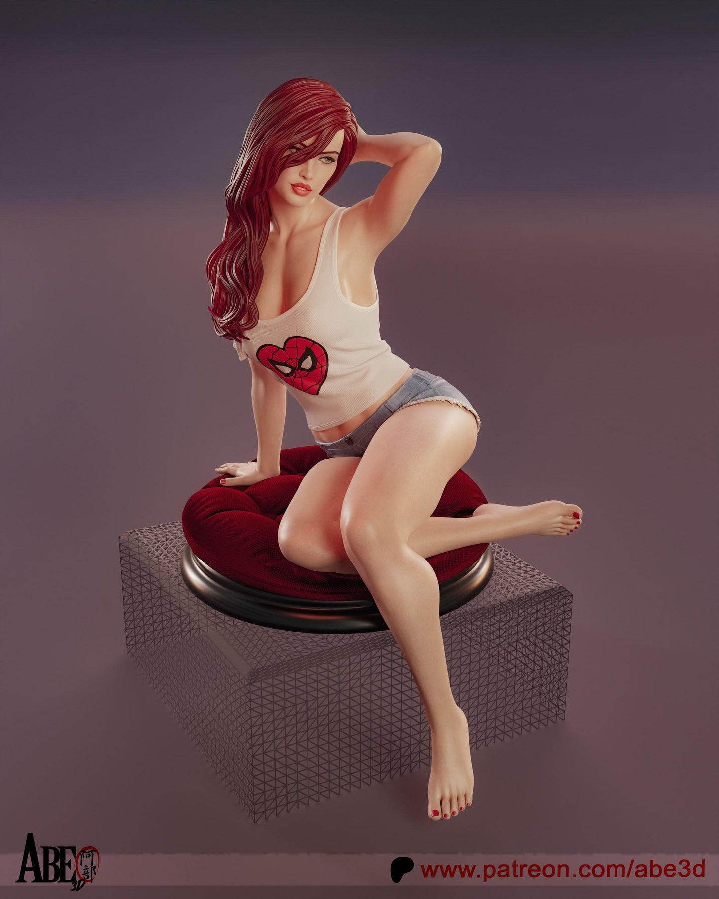Spider-Man's Love: Mary Jane 3D Print Collectible Statue – Iconic Figure