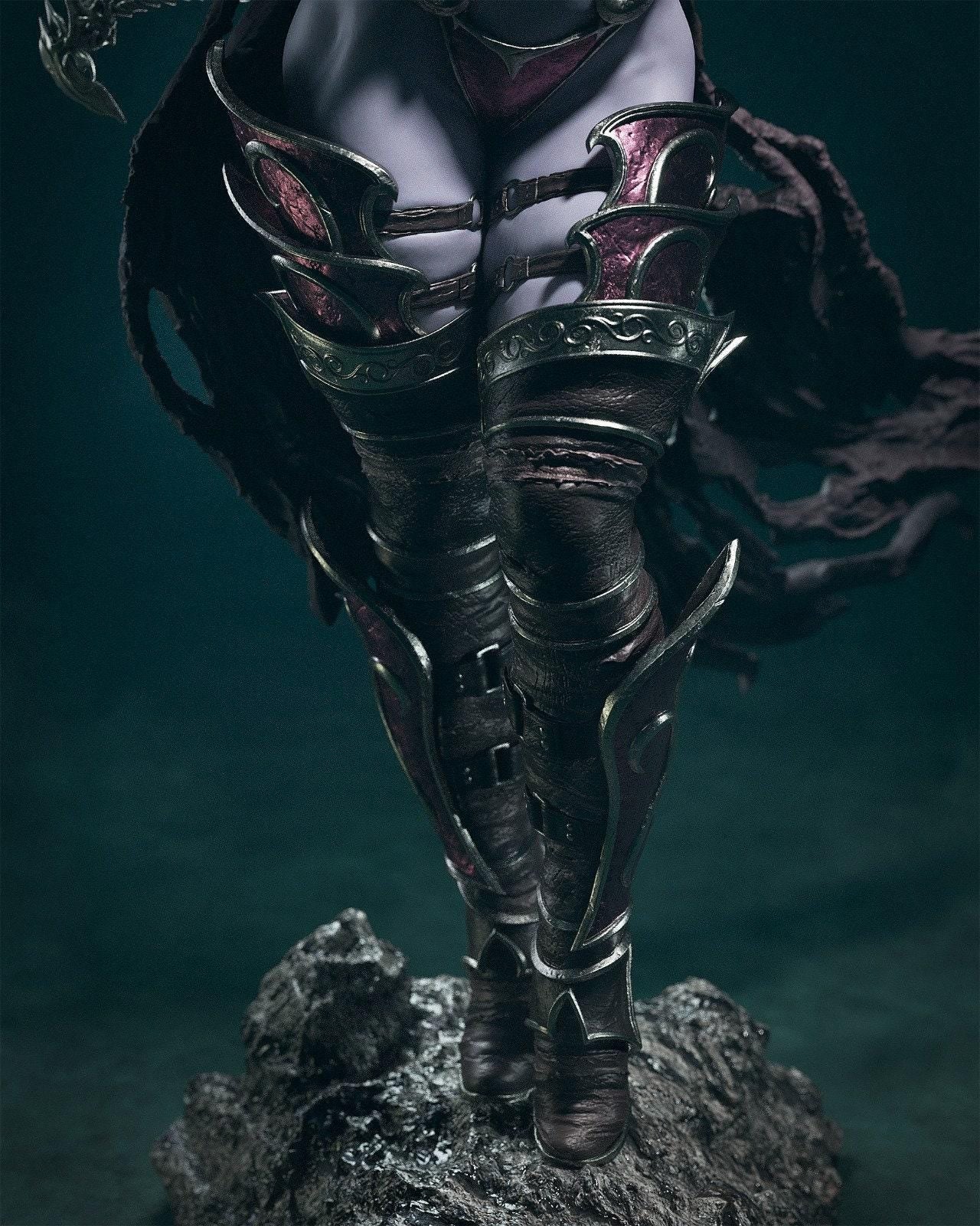 Command the Undead: Sylvanas Windrunner WoW 3D Printed Statue – Optional NSFW Variant for Adult Collector
