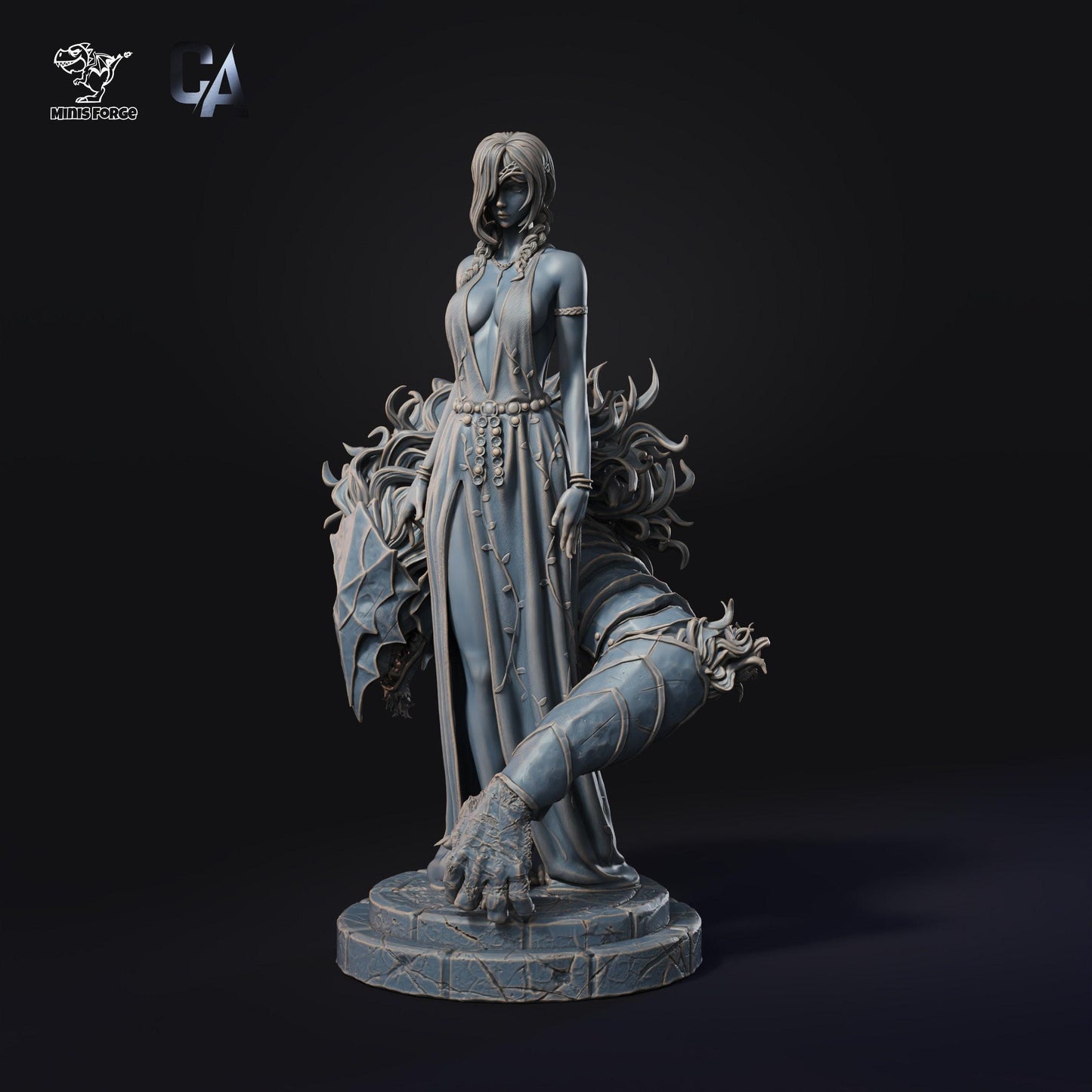 Stunning Marika 3D Printed Statue: Elden Ring Fan Art Collectible - Highly Detailed Queen Marika Figure for Gamers