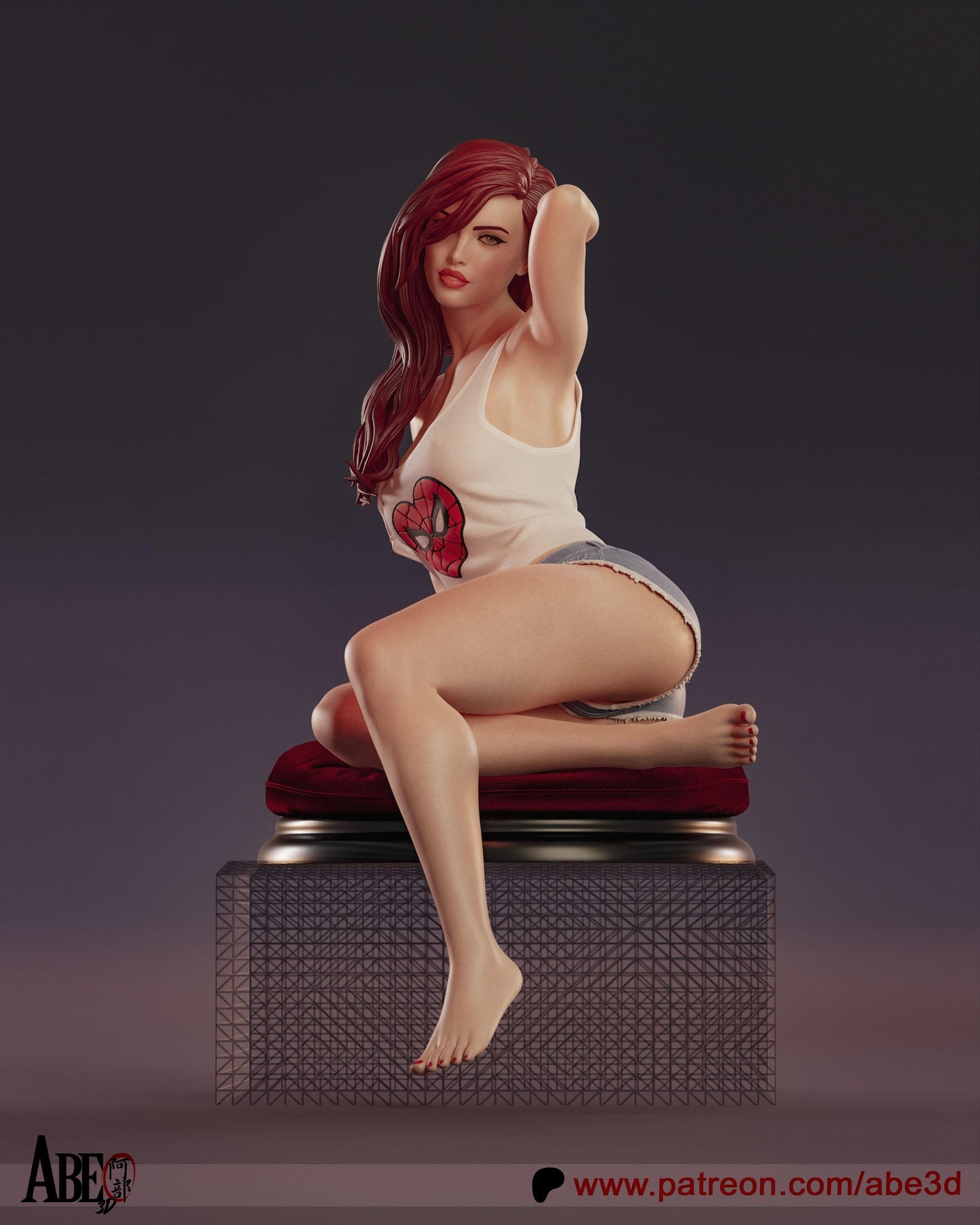 Spider-Man's Love: Mary Jane 3D Print Collectible Statue – Iconic Figure