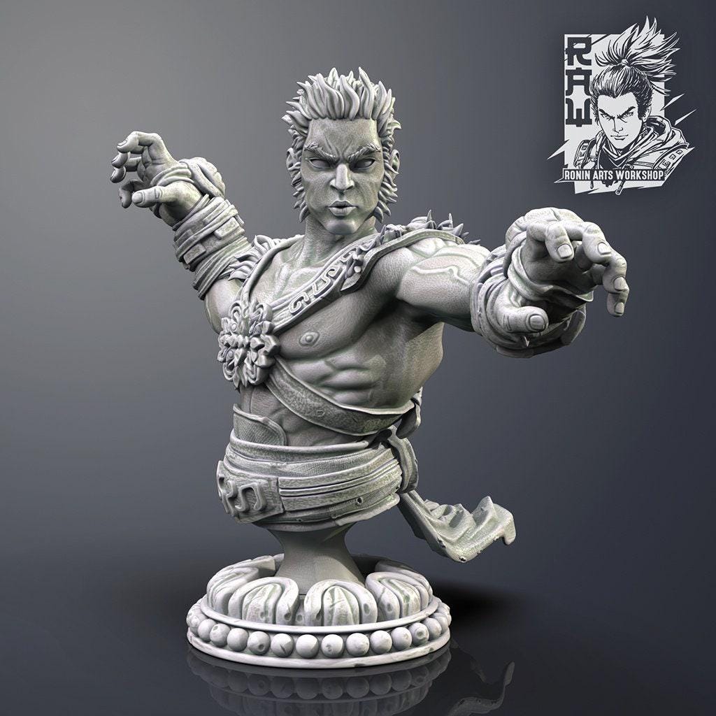 Dewan the Monk 10 cm Collectible Miniature, Tabletop miniatures, Collectible figurines, Pathfinder, Dnd, dungeons and dragons