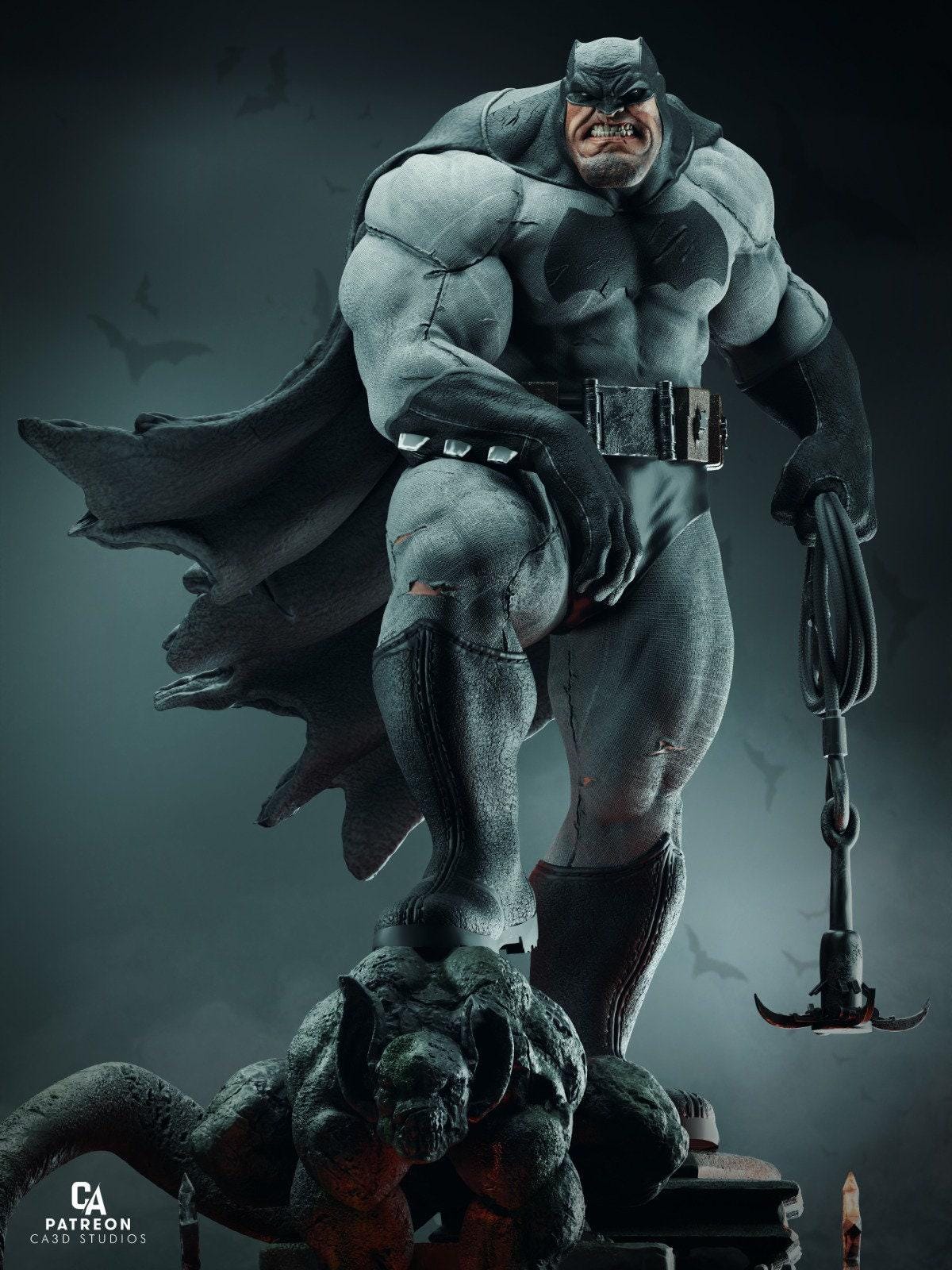 Batman Frank Miller 3D Printed Resin Statue: Iconic Dark Knight Returns Collectible – Premium DC Figure