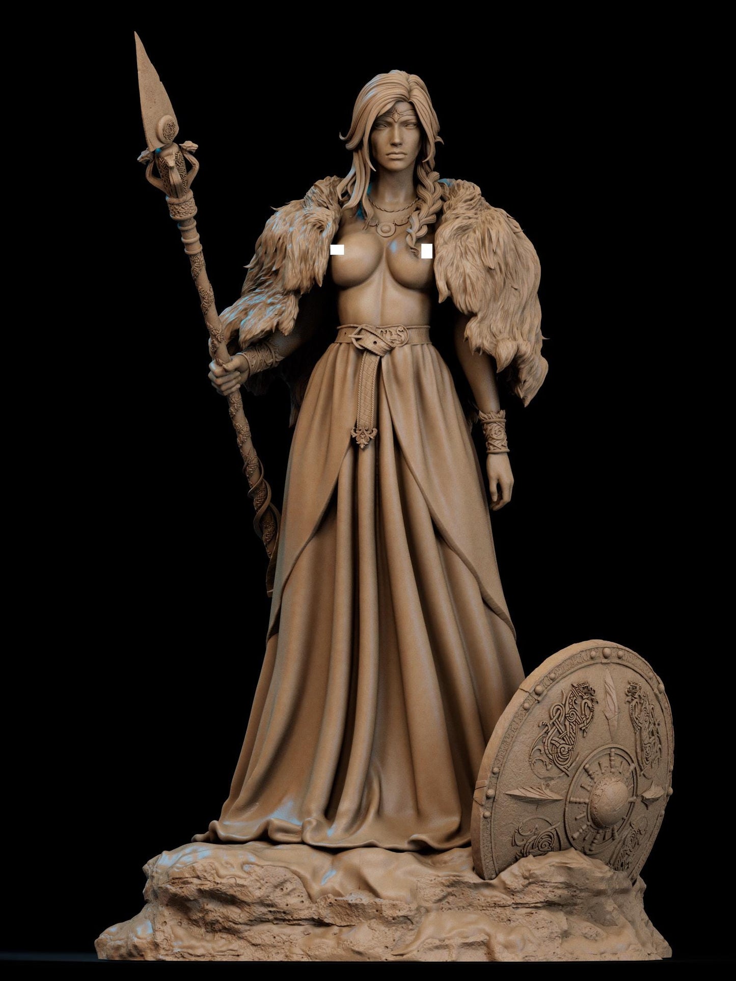 Freja: Hand-Painted 3D Resin Figure - NSFW Collectible Goddess Statue