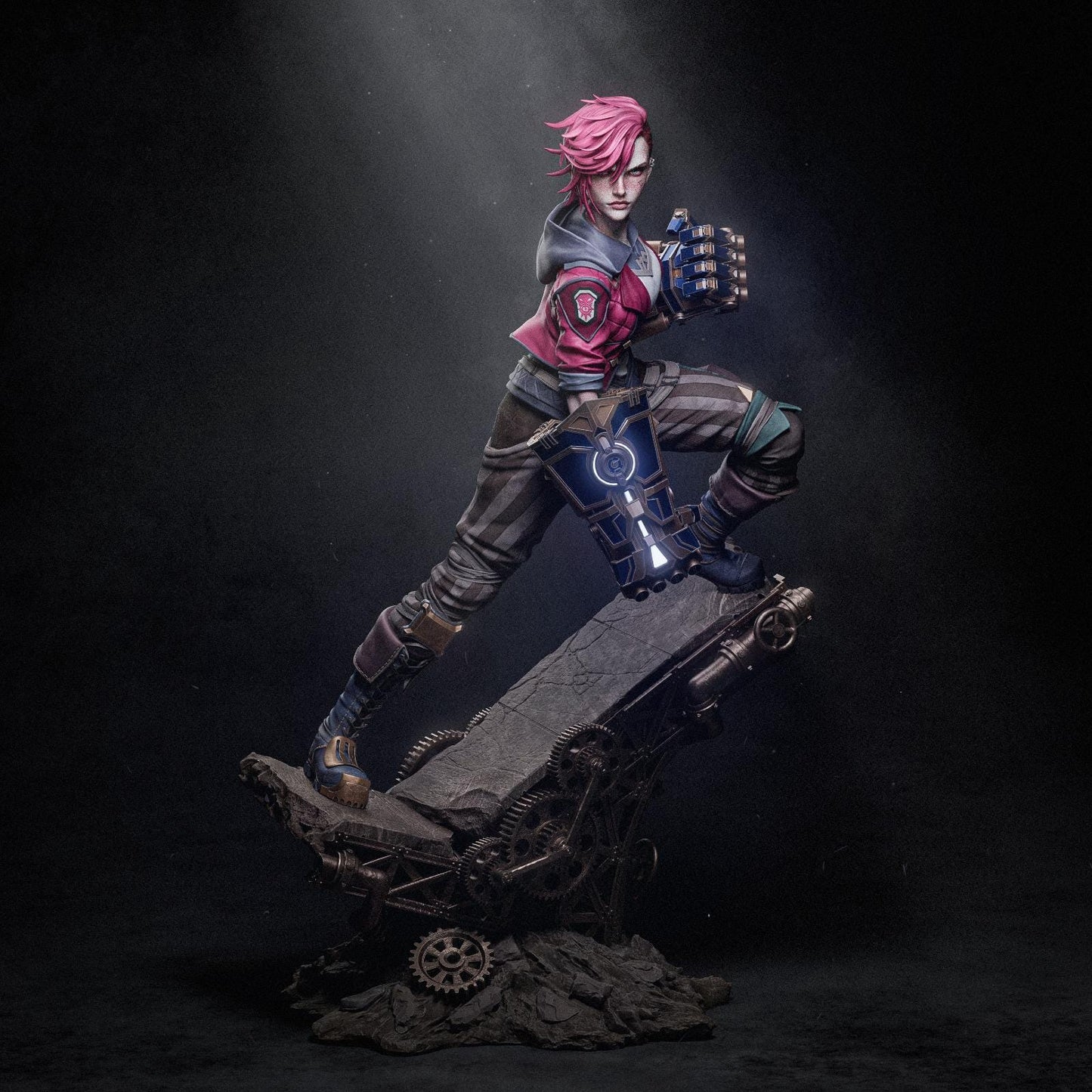 Vi Resin Statue – Hand-Painted League of Legends & Arcane Collectible