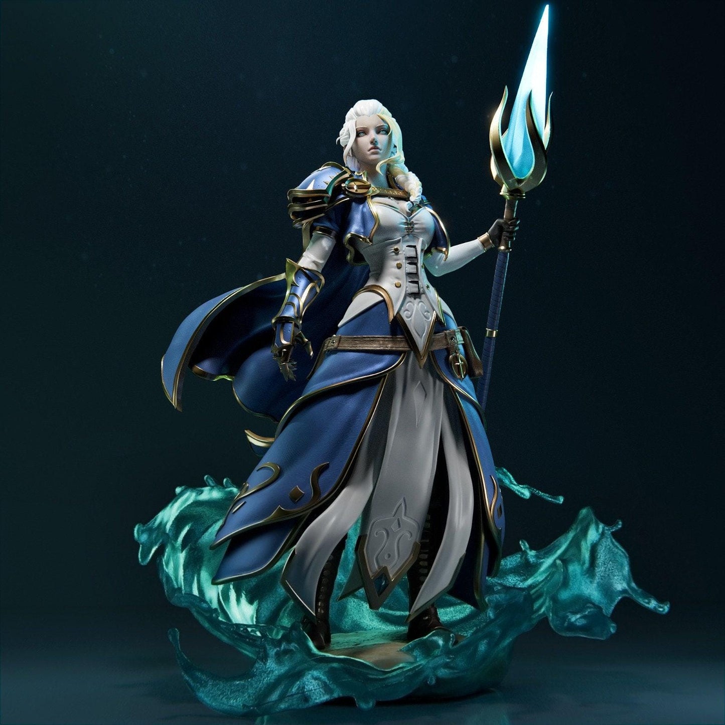 Jaina Proudmoore 3D Printed Collectible Figure | Hand Painted or Unpainted Warcraft Statue