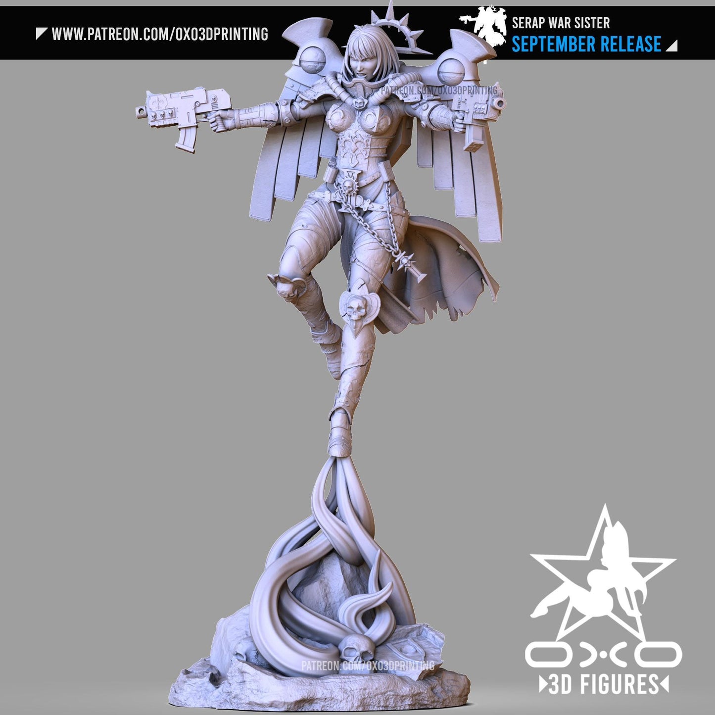 Cosmic Warrior: Space Valkyria 3D Printed Collectible – Epic Sci-Fi Figure (NSFW)
