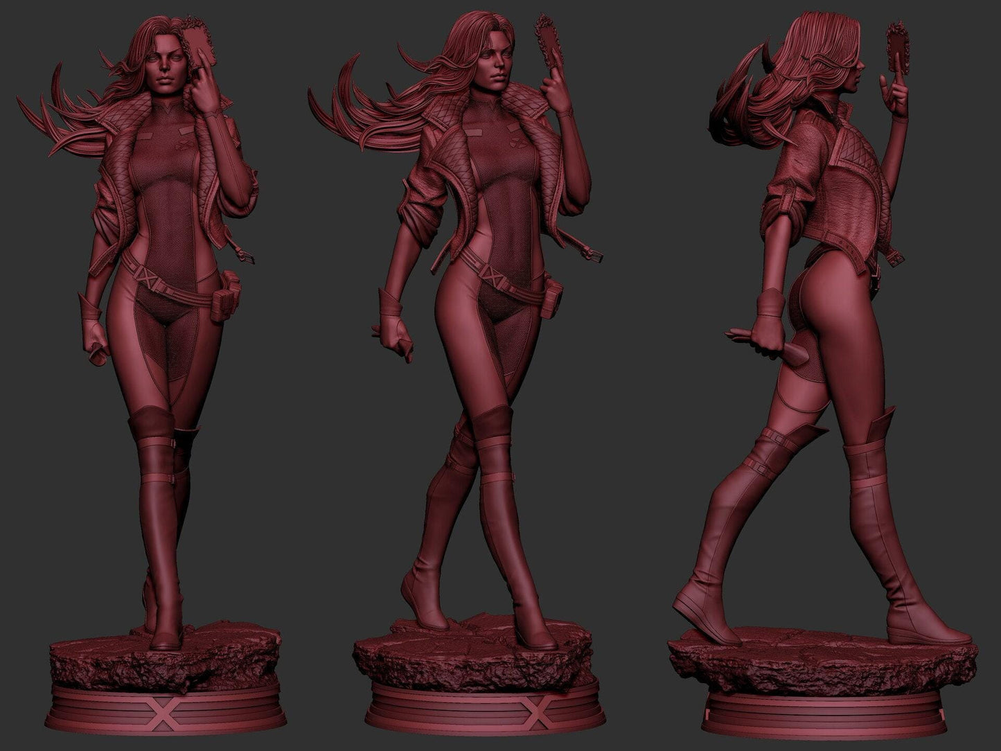 Rogue X-Men 3D Printed Collectible Statue: Iconic Mutant Hero Figure for Marvel Fans!