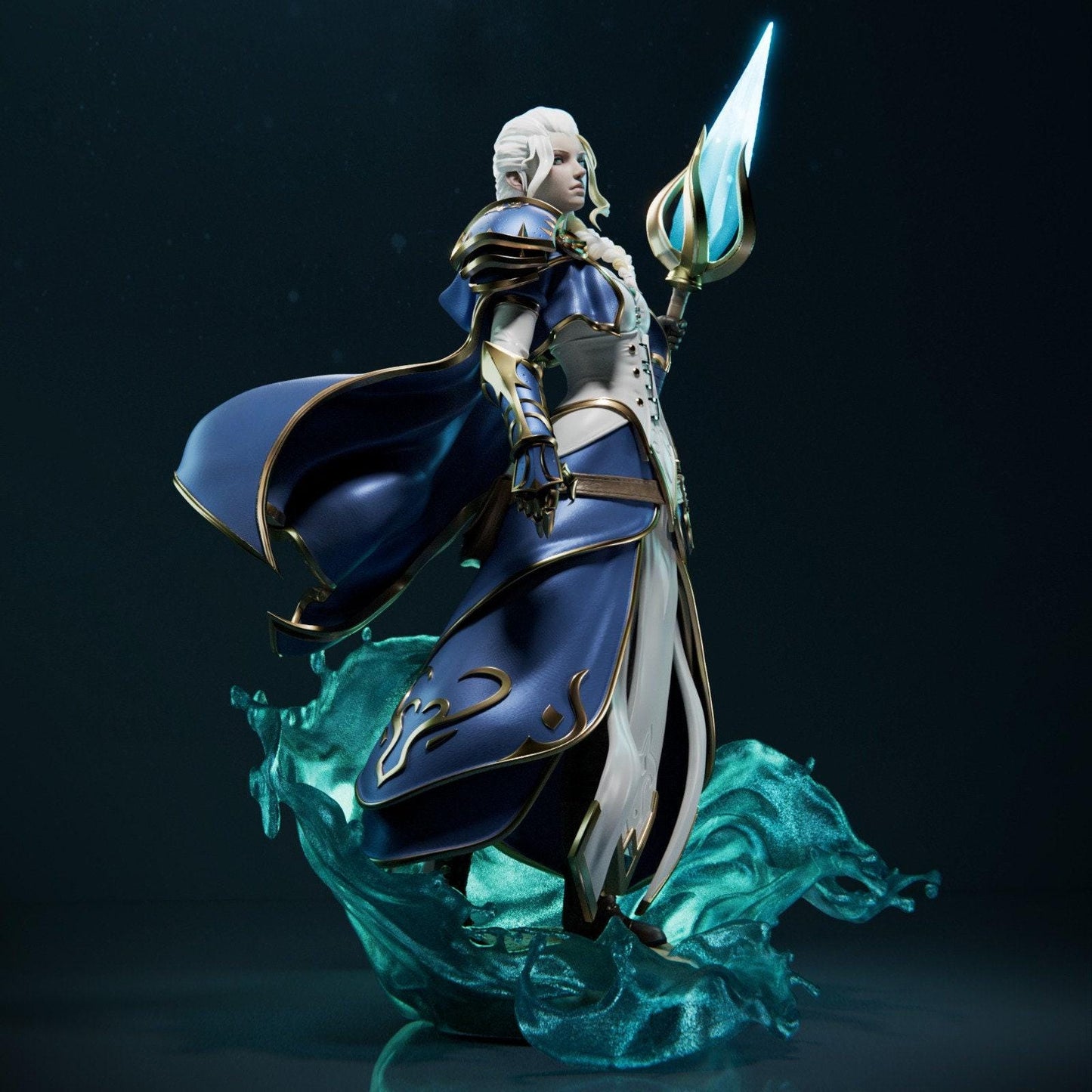 Jaina Proudmoore 3D Printed Collectible Figure | Hand Painted or Unpainted Warcraft Statue