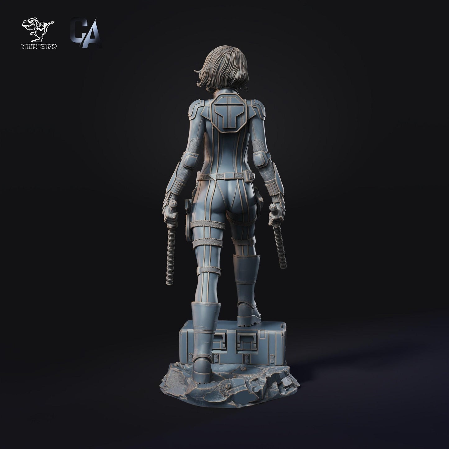 Stunning Black Widow 3D Printed Resin Fanart Statue: Detailed Marvel Superheroine Collectible Figure