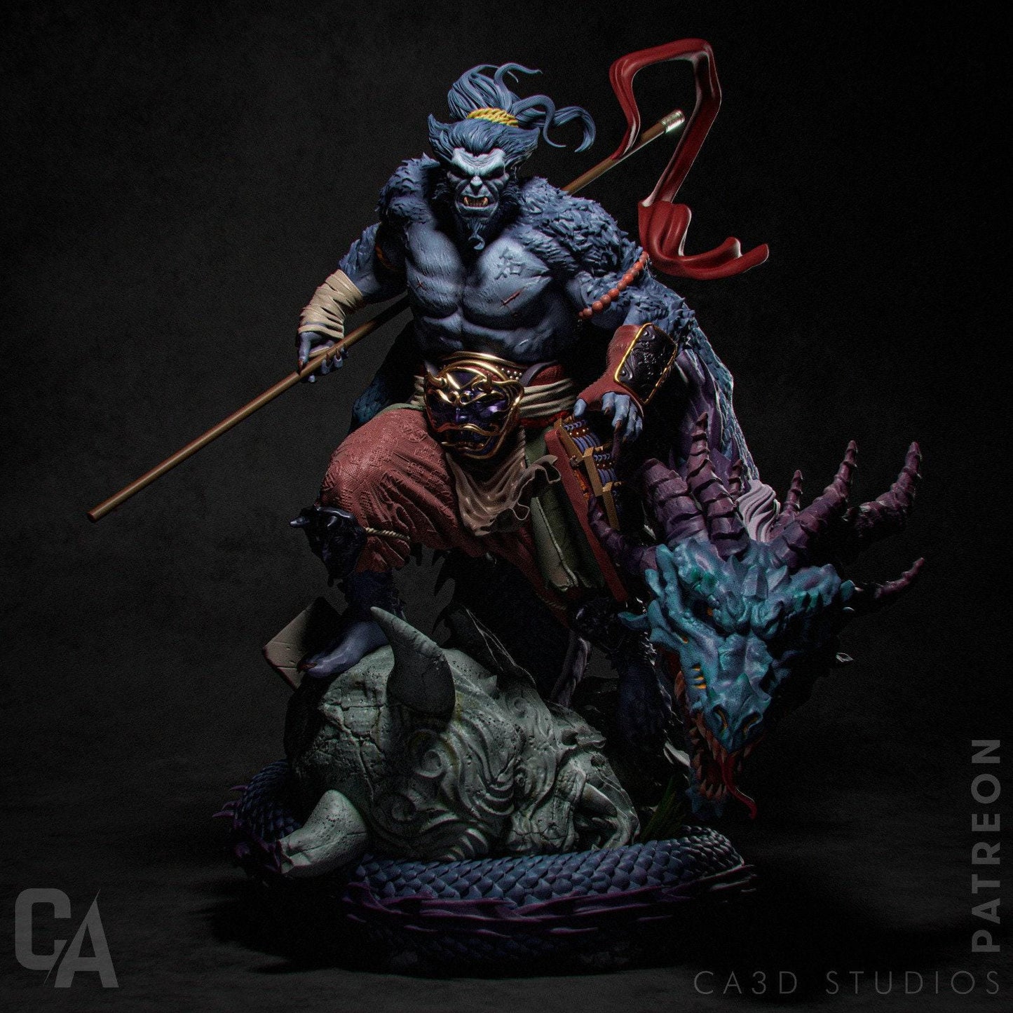 Samurai Beast X-Men 3D Print Figure: Premium Collectible Statue for Marvel & Mutant Fans