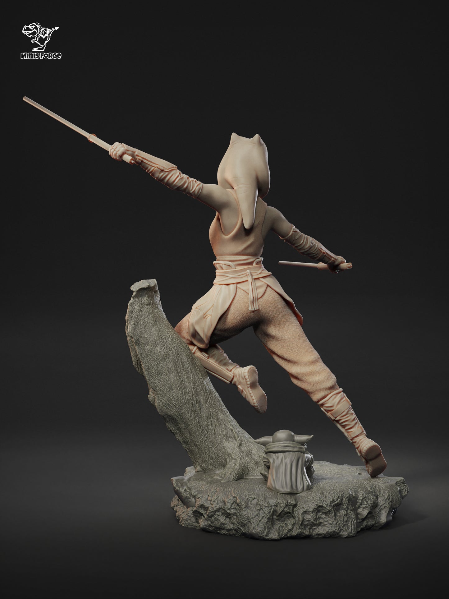 Ahsoka Tano 3D Printed Statue - Hand-Painted Star Wars Collectible Figure or Unpainted DIY Miniature Kit