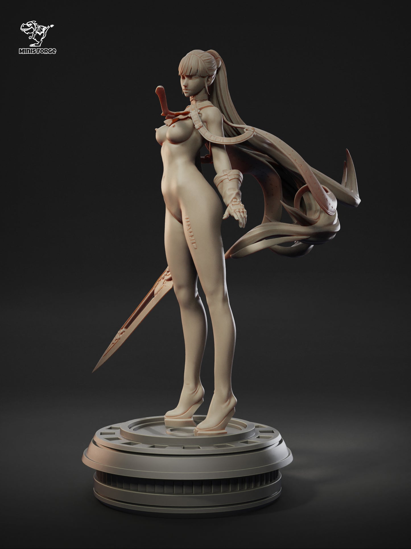 Eve Stellar Blade Inspired Statue - High Detail 3D Printed Figure | Hand-Painted or Unpainted Model Kit