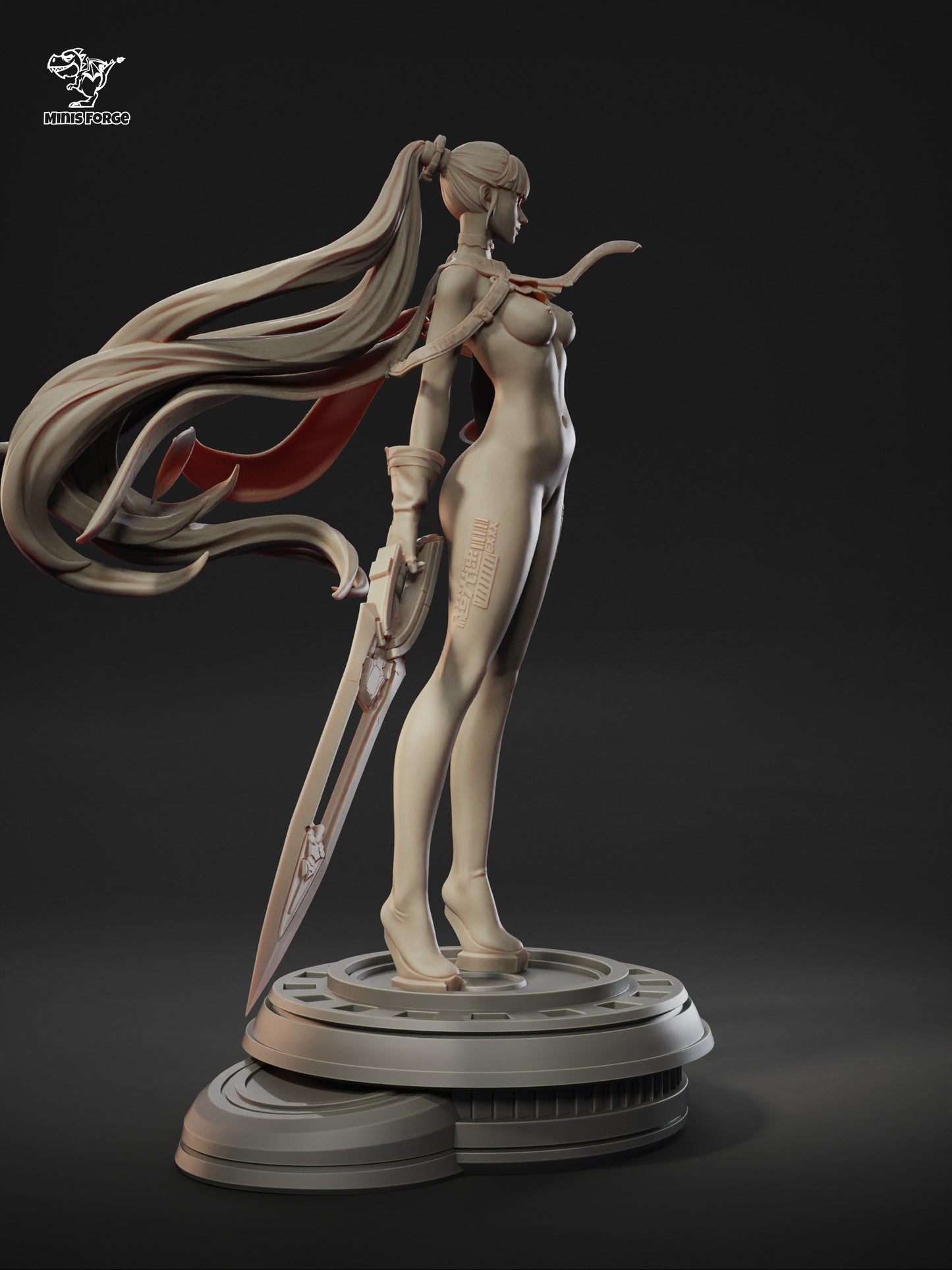 Eve Stellar Blade Inspired Statue - High Detail 3D Printed Figure | Hand-Painted or Unpainted Model Kit