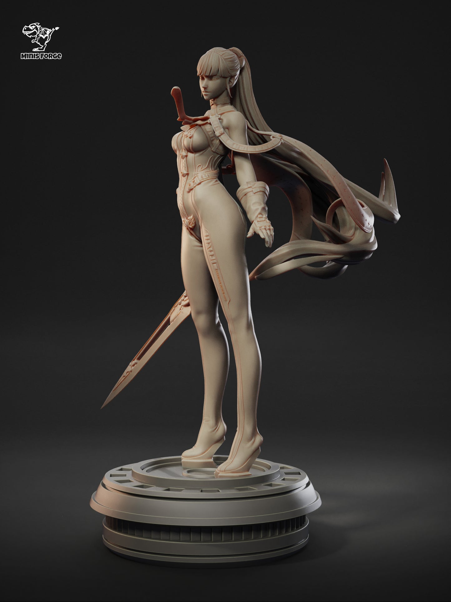 Eve Stellar Blade Inspired Statue - High Detail 3D Printed Figure | Hand-Painted or Unpainted Model Kit