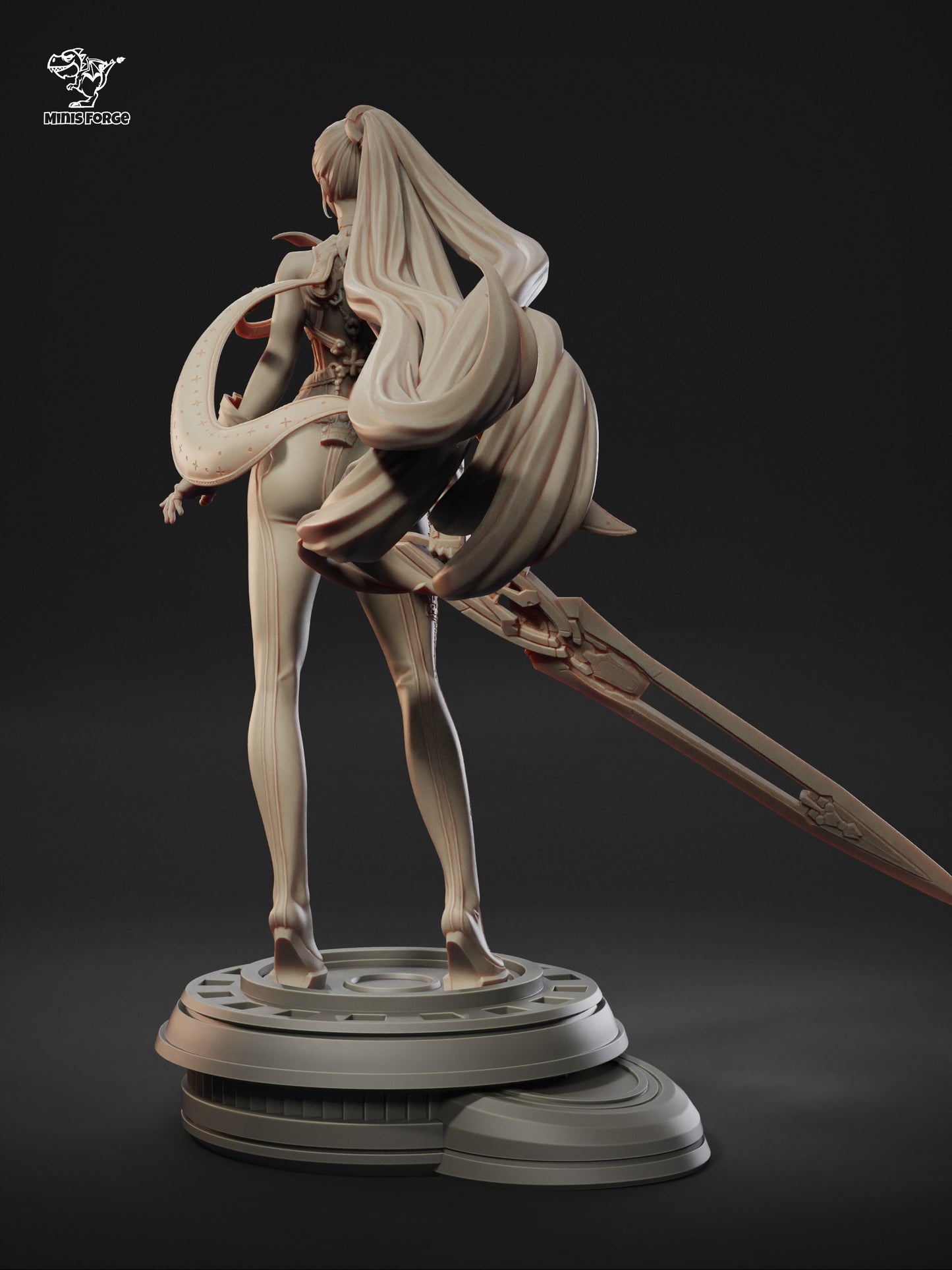 Eve Stellar Blade Inspired Statue - High Detail 3D Printed Figure | Hand-Painted or Unpainted Model Kit