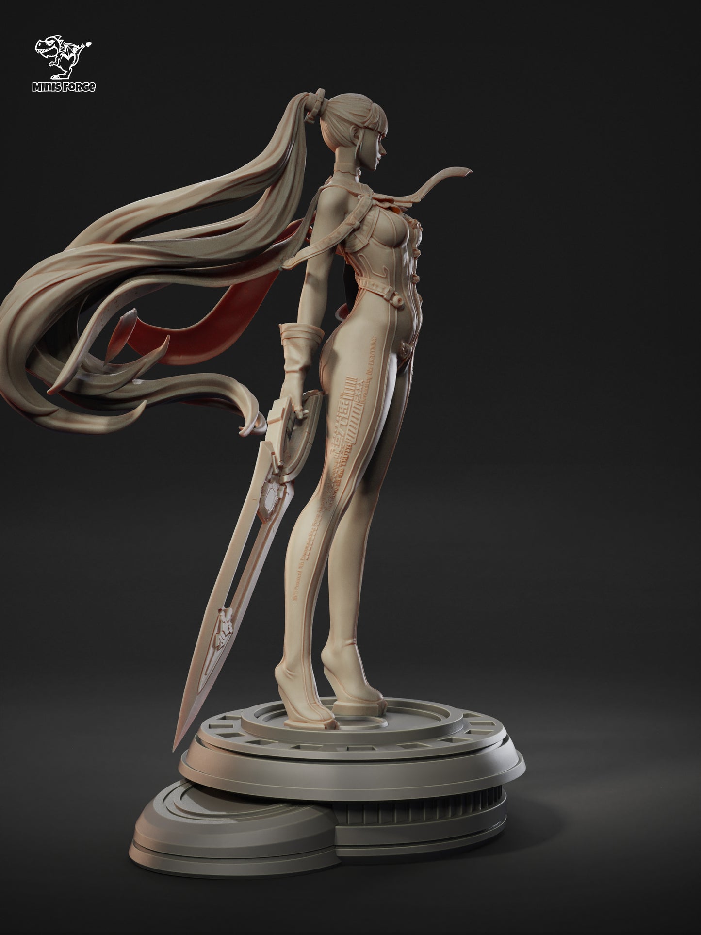 Eve Stellar Blade Inspired Statue - High Detail 3D Printed Figure | Hand-Painted or Unpainted Model Kit