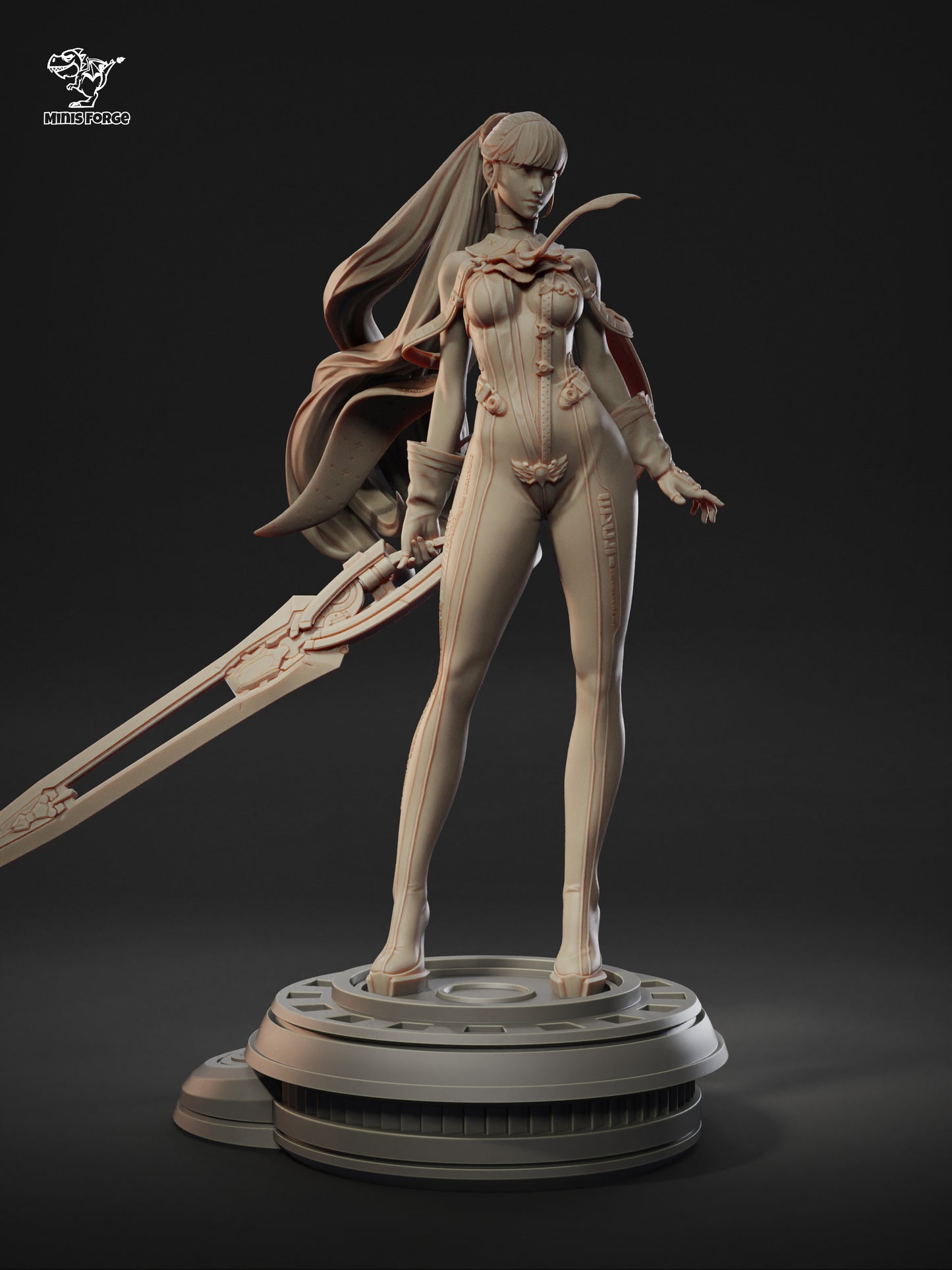 Eve Stellar Blade Inspired Statue - High Detail 3D Printed Figure | Hand-Painted or Unpainted Model Kit
