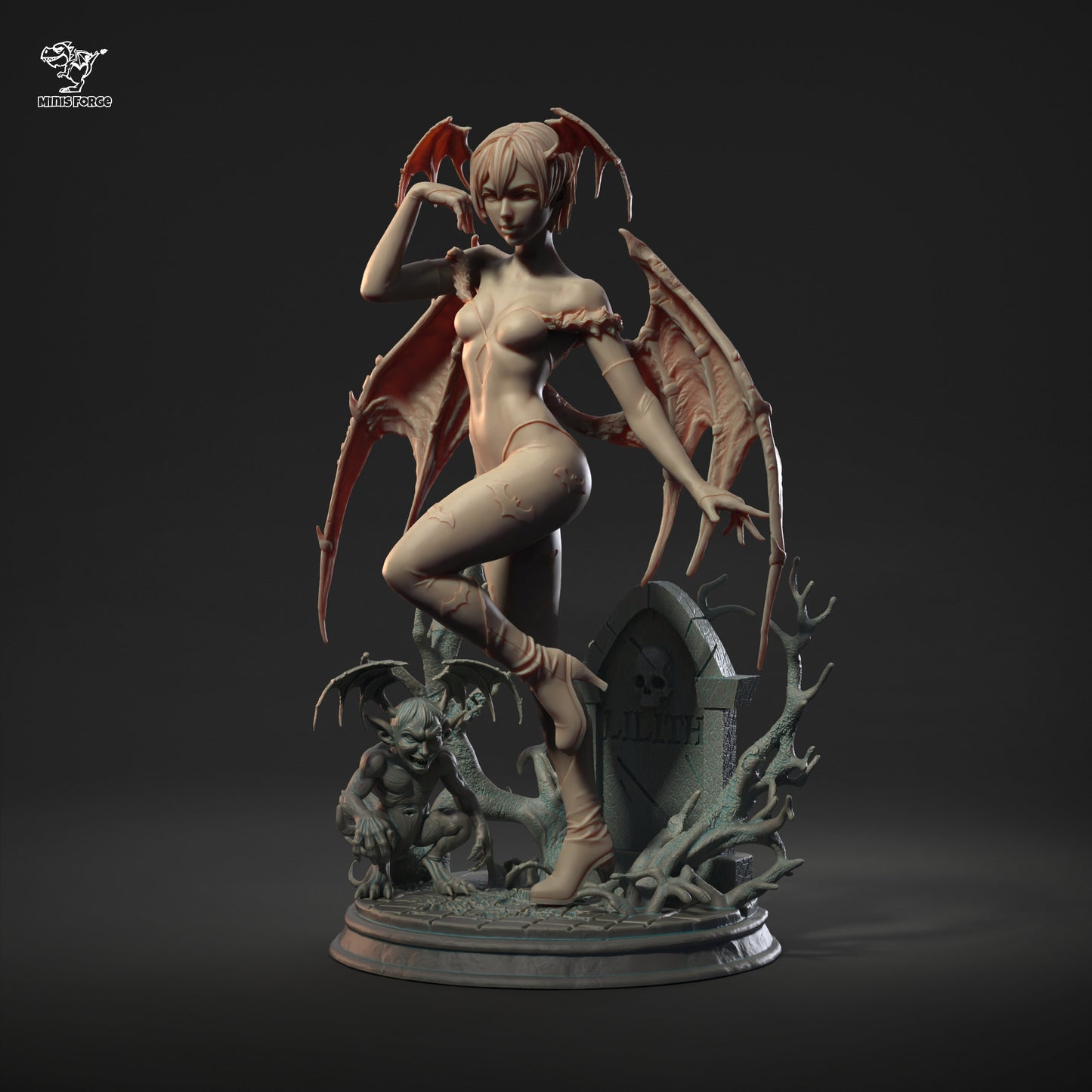 Embrace the Night: Lilith Darkstalkers 3D Printed Resin Collectible Statue – Premium Detail & Quality