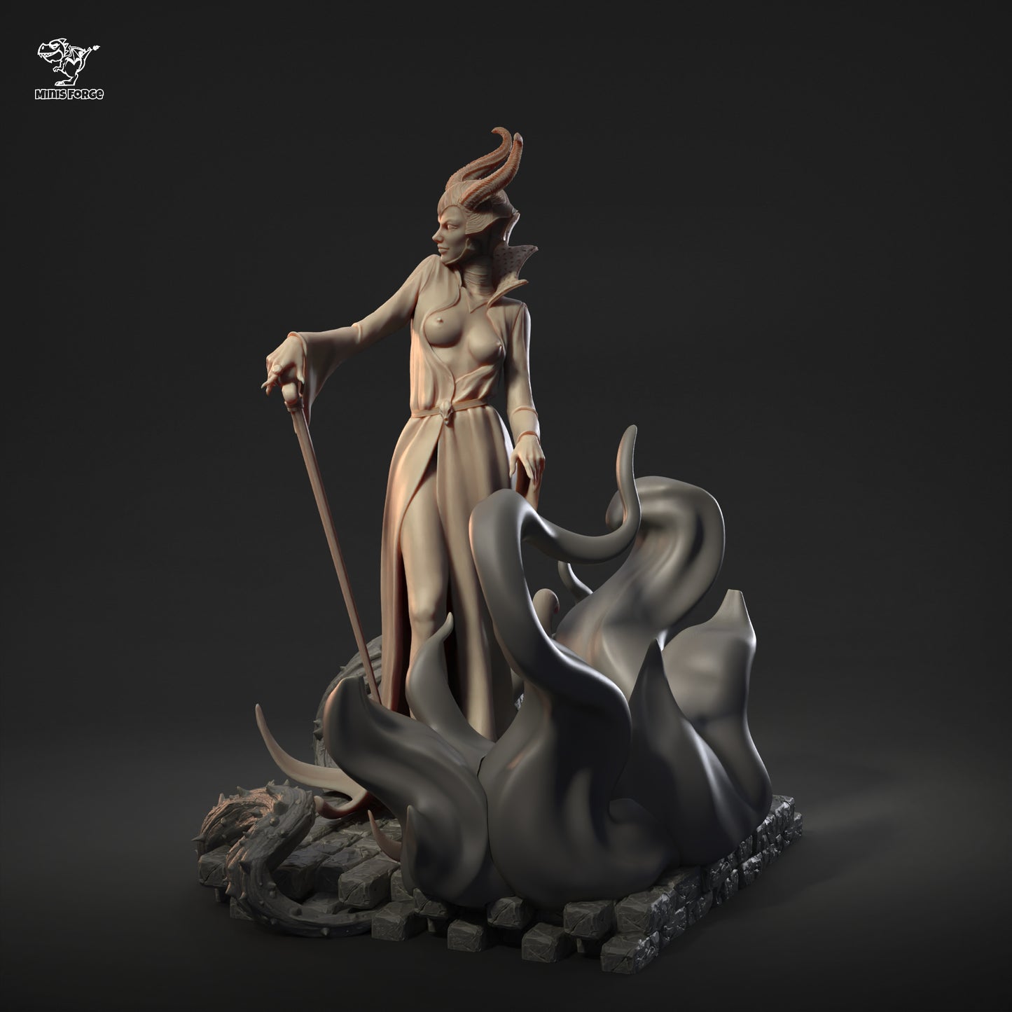 Maleficent Premium 3D Printed Collectible Statue - NSFW Fantasy Villain Figure with Detailed Resin Craftsmanship for Adult Collectors