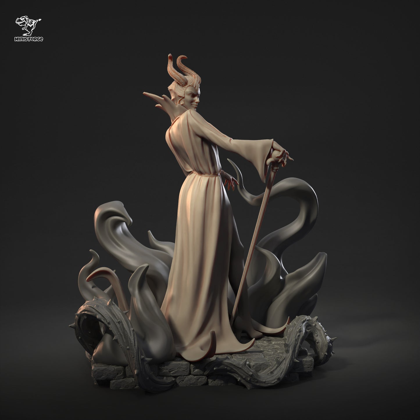 Maleficent Premium 3D Printed Collectible Statue - NSFW Fantasy Villain Figure with Detailed Resin Craftsmanship for Adult Collectors