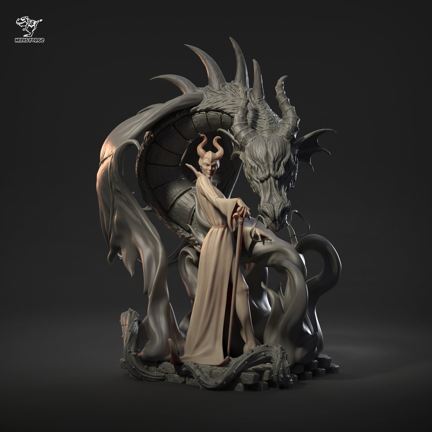 Maleficent Premium 3D Printed Collectible Statue - NSFW Fantasy Villain Figure with Detailed Resin Craftsmanship for Adult Collectors