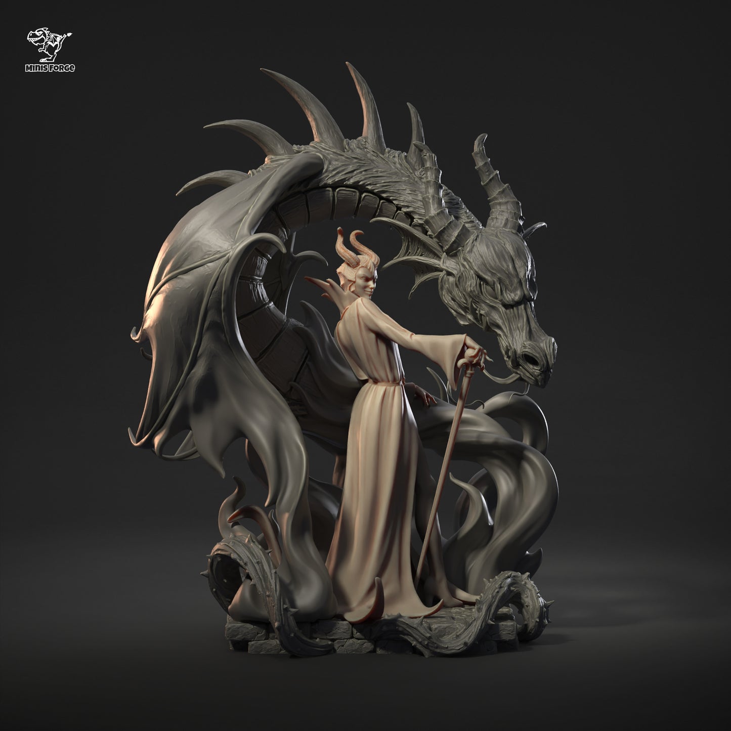 Maleficent Premium 3D Printed Collectible Statue - NSFW Fantasy Villain Figure with Detailed Resin Craftsmanship for Adult Collectors