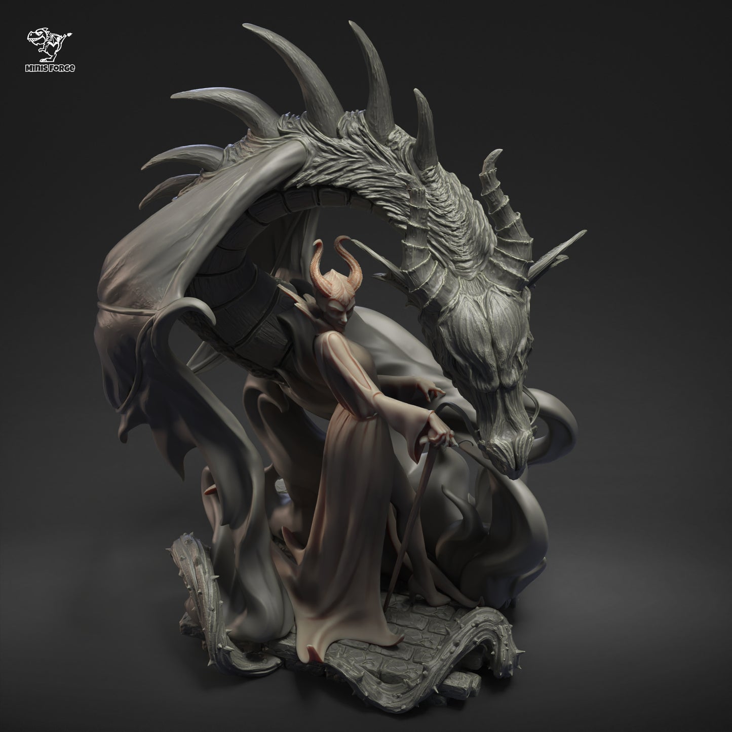 Maleficent Premium 3D Printed Collectible Statue - NSFW Fantasy Villain Figure with Detailed Resin Craftsmanship for Adult Collectors