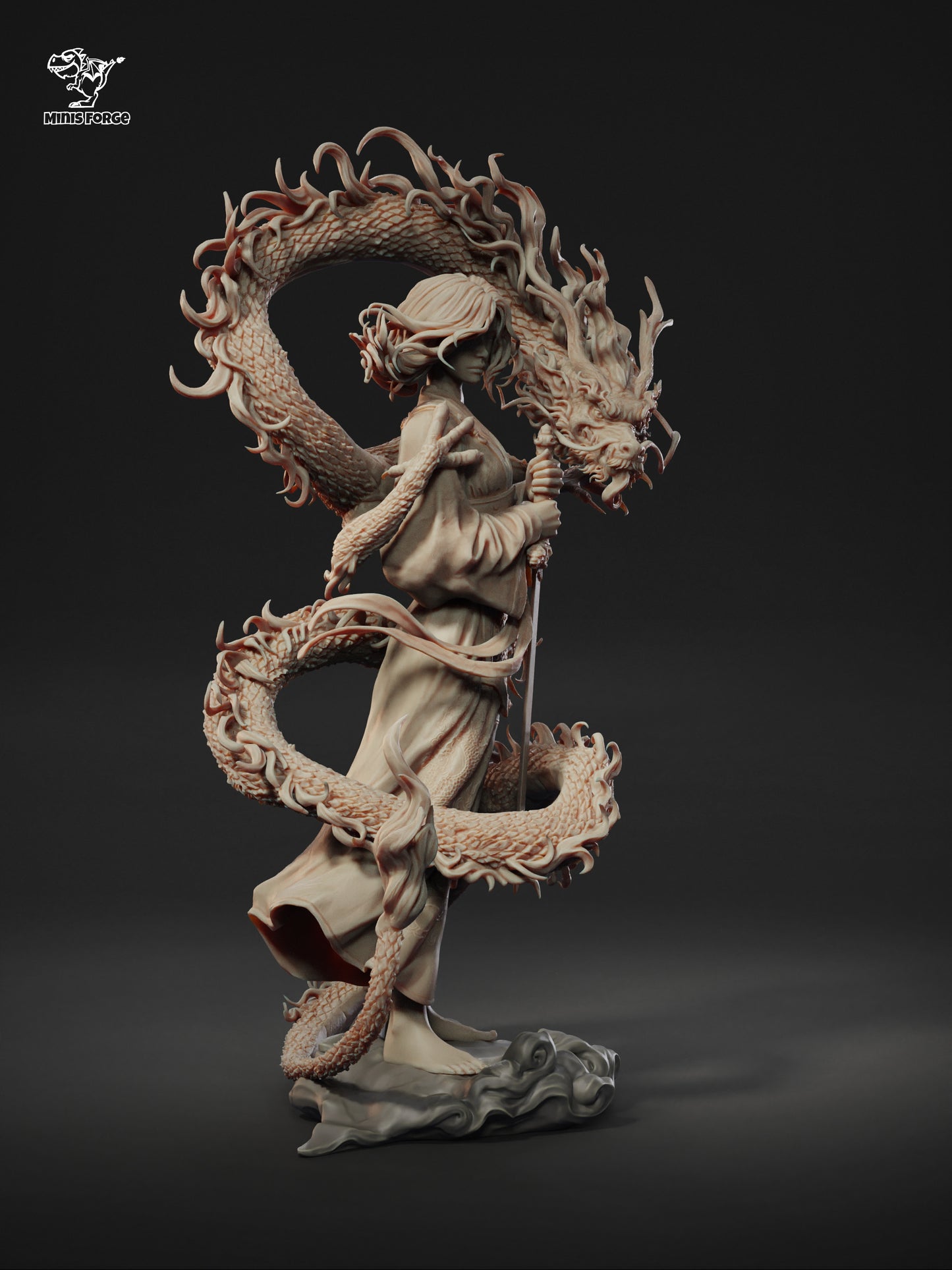 Hand-Painted Mulan 3D Printed Resin Figure - High-Quality Collectible Statue for Disney Fans