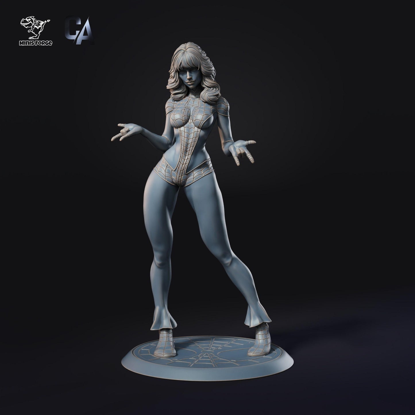 Stunning Spider Mary Jane 3D Printed Statue: Spider-Man Fan Art Collectible - Detailed MJ Figure