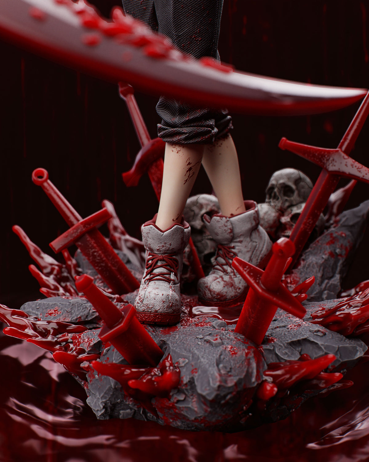 Power NSFW 3D Printed Statue – Mature Chainsaw Man Fiend Resin Collectible, Made to Order for Adult Collectors & Fans