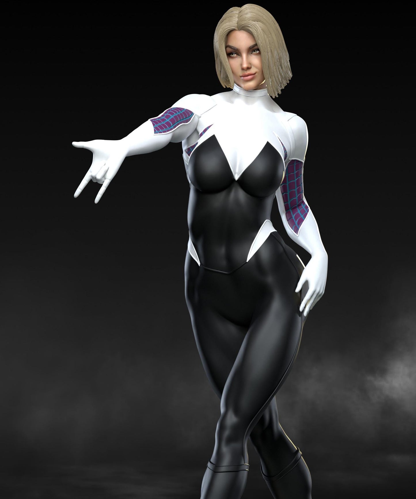 Spider-Gwen Collectible Statue: Hand-Painted 3D Resin Figure - Premium Spider-Verse Fan Art Piece
