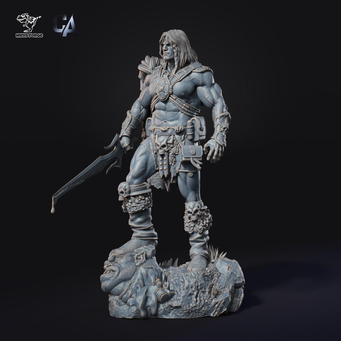 By the Power! He-Man Fanart 3D Printed Collectible Statue - Masters of the Universe Figure