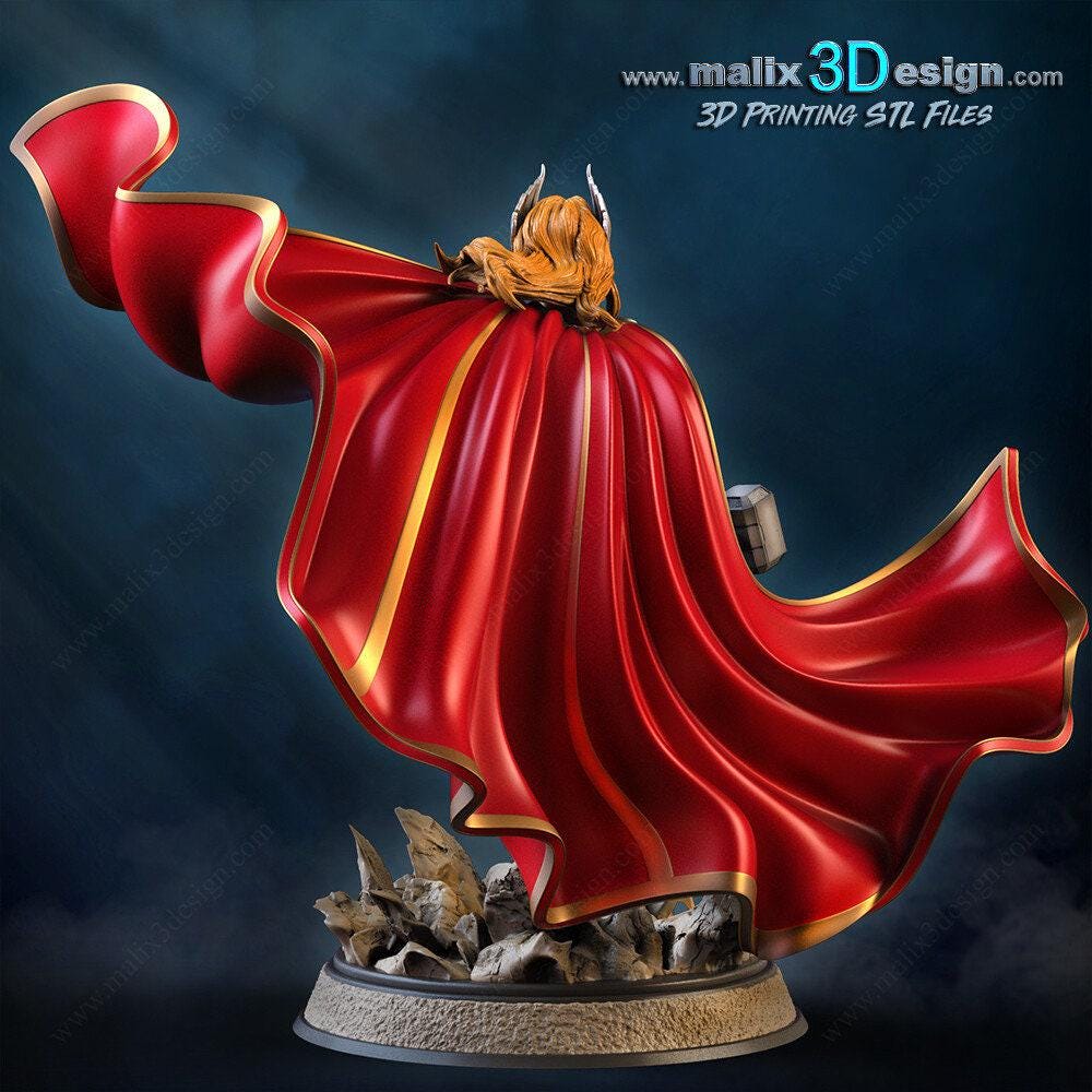 Lady Thor Love and Thunder 3D Printed Collectible Statue: Epic Marvel MCU Figure!
