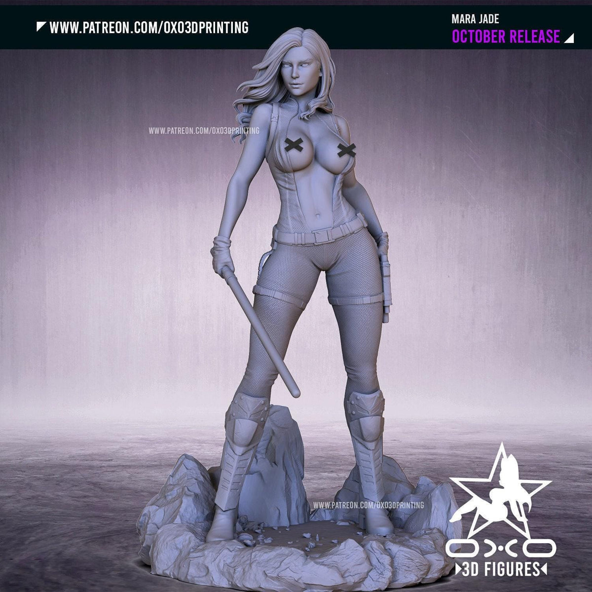 Mara Jade Star Wars NSFW 3D Printed Statue – Mature Sci-Fi Fan Art Resin Collectible, Made to Order for Adult Collectors