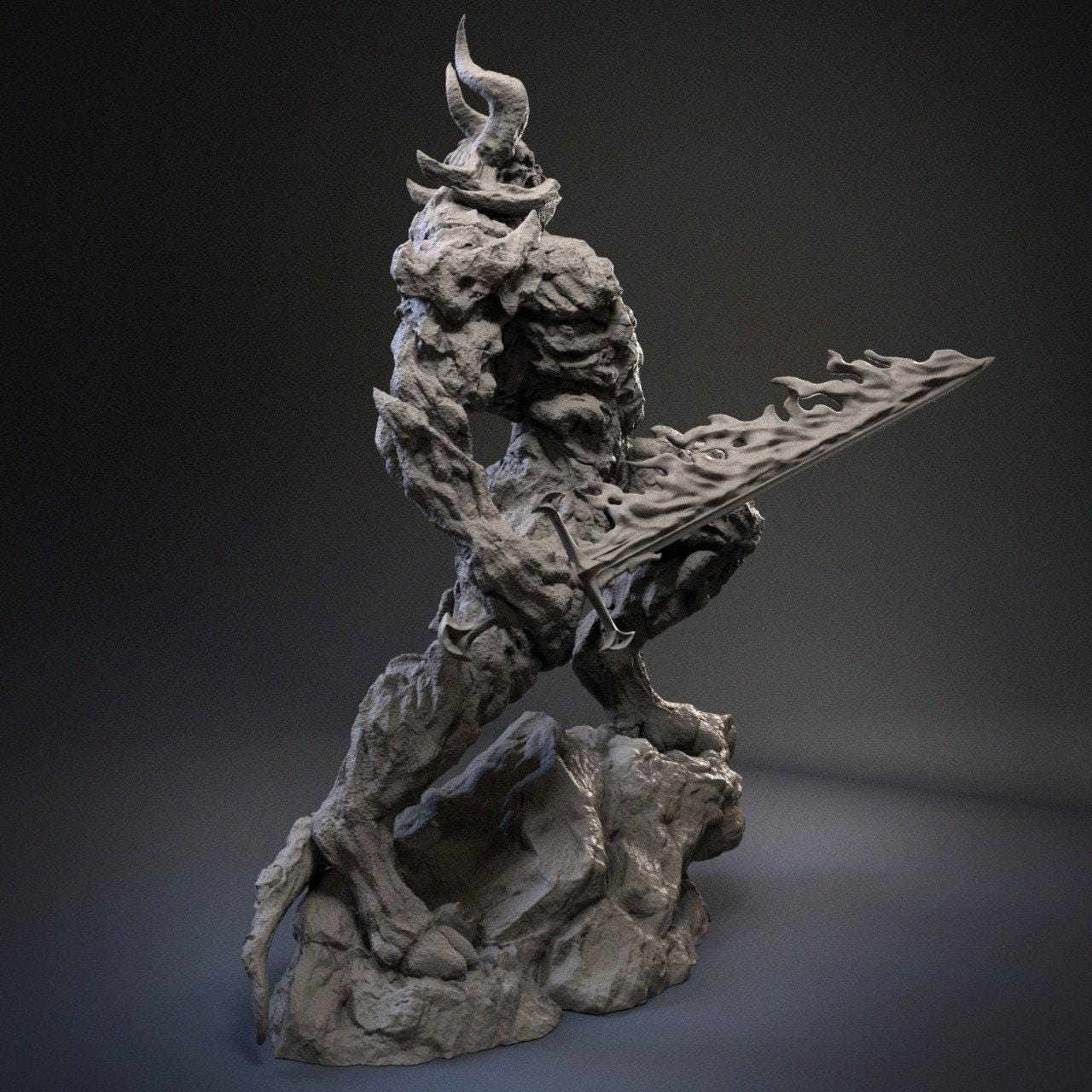 Surtur 3D Printed Collectible Resin Statue: Highly Detailed Norse Mythology Fire Giant Figure for Fans & Collectors