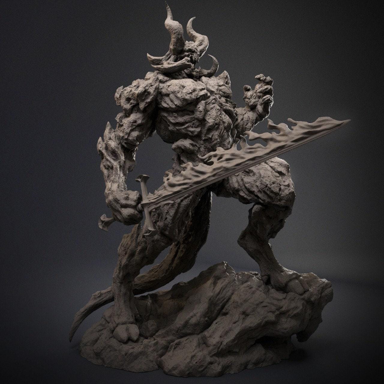 Surtur 3D Printed Collectible Resin Statue: Highly Detailed Norse Mythology Fire Giant Figure for Fans & Collectors
