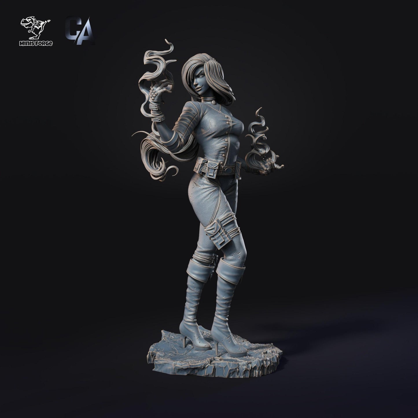 Shego 3D Printed Collectible Statue - Dynamic Kim Possible Villain Figure with NSFW Option