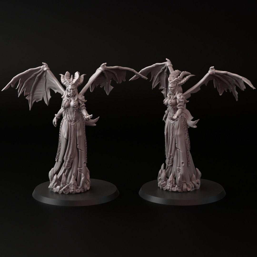 Succubus Collectible Figure | Detailed Fantasy Demon Miniature for Painting & Display