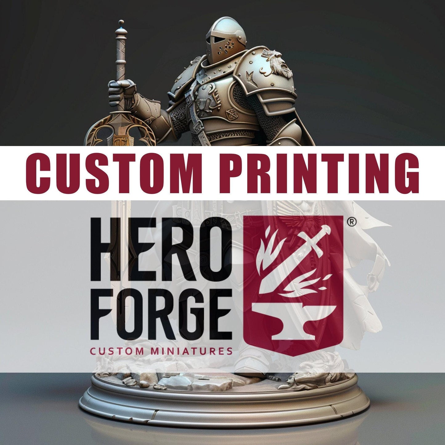 Hero Forge Custom Printing 3D Print on Demand Gift Idea dnd warhammer pathfinder hero quest READ DESCRIPTION