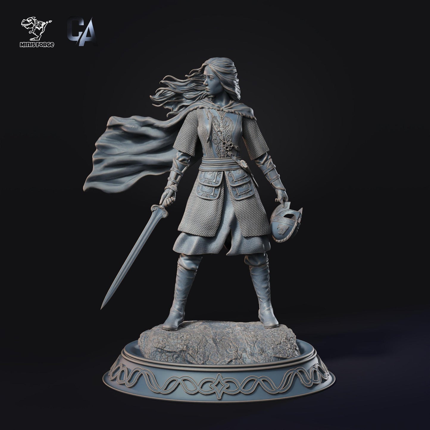 Eowyn: Exquisite 3D Printed Fan-Art Collectible Statue – Lord of the Rings Shieldmaiden of Rohan Figure