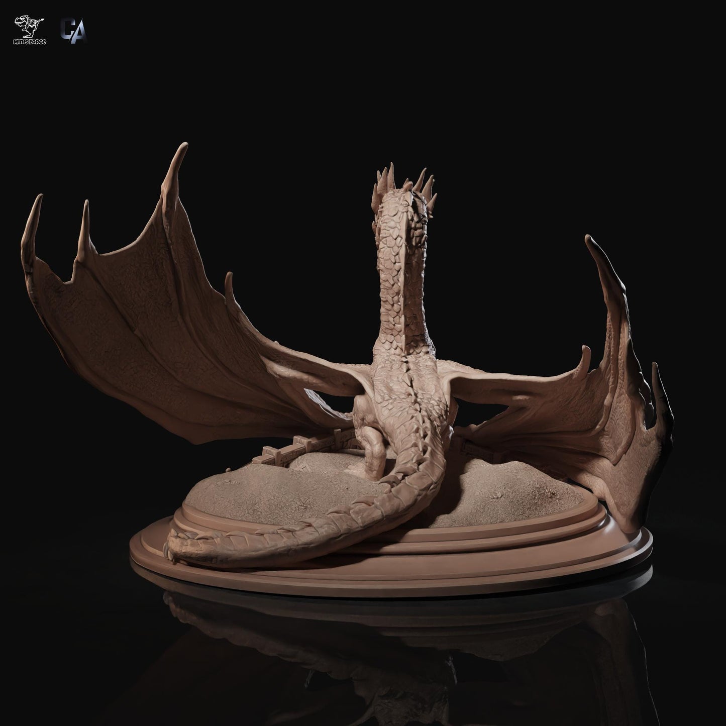 Smaug the Dragon: Epic 3D Printed Figurine - Detailed Middle-Earth Collectible